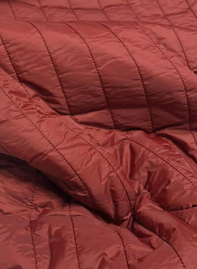 stepper bordeaux - fleece aan de binnenkant - double face - gematelasseerd