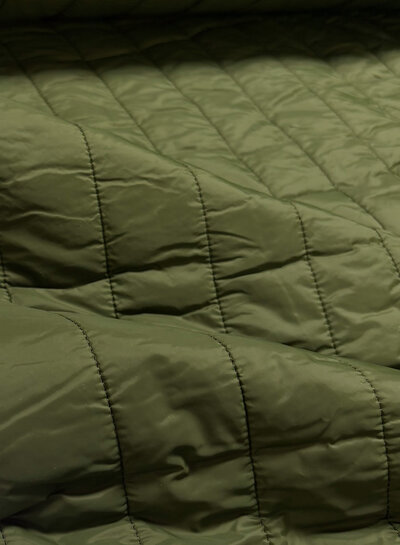 stepper khaki  - fleece aan de binnenkant - double face - gematelasseerd