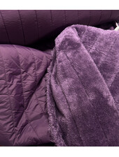 stepper aubergine - fleece aan de binnenkant - double face - gematelasseerd
