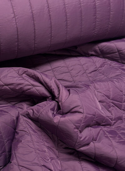 stepper aubergine - fleece on the inside - double-faced - quilted