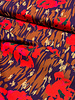 red flowers and autumn vibes - woven viscose