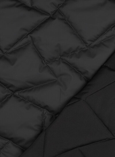 Madeline black - matte waterproof double-faced stepper fabric - quilted