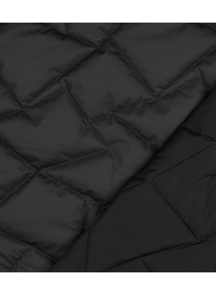 Madeline black - matte waterproof double-faced stepper fabric - quilted