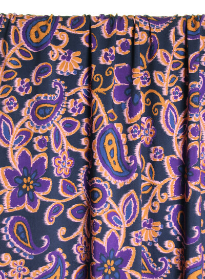 Atelier Jupe blauw paisley print - viscose