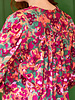 Atelier Jupe fuchsia and green flowers - viscose