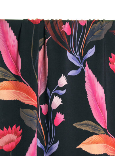 Atelier Jupe black floral viscose