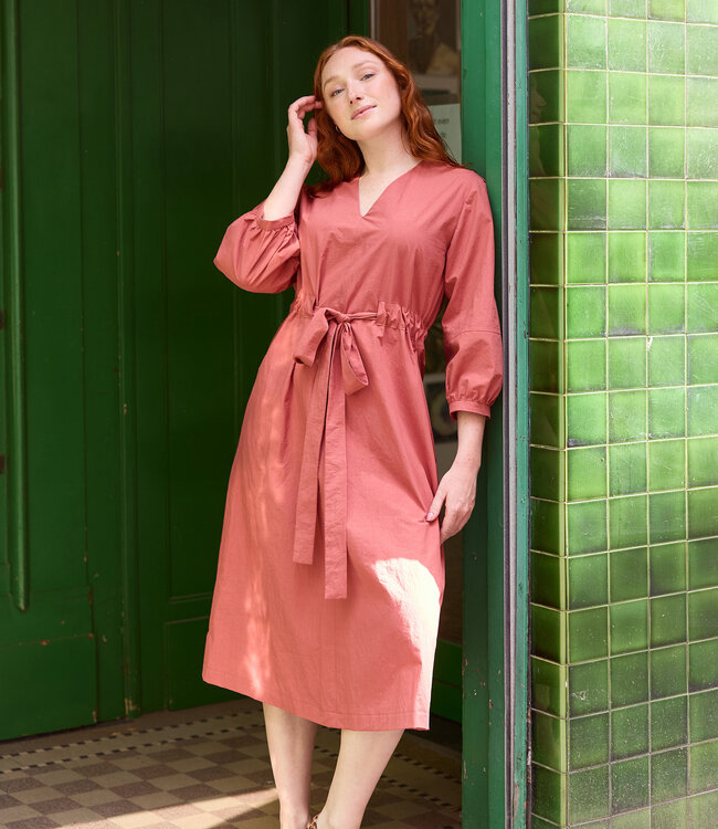 Atelier Jupe mocha pink paper touch bio-katoen