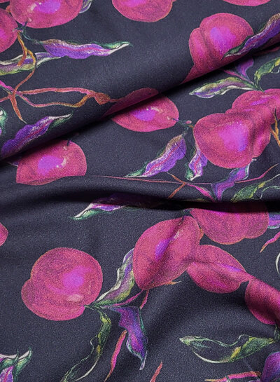 Marylene Madou mauve wine plum nights - viscose crepe