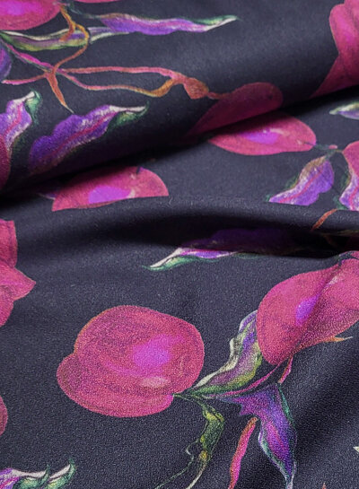 Marylene Madou mauve wine plum nights - viscose crepe
