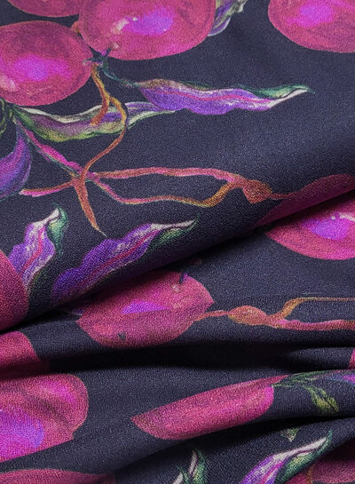 Marylene Madou mauve wine plum nights - viscose crepe