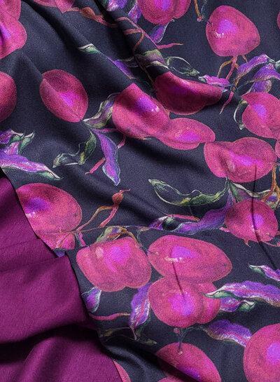 Marylene Madou mauve wine plum nights - viscose crepe