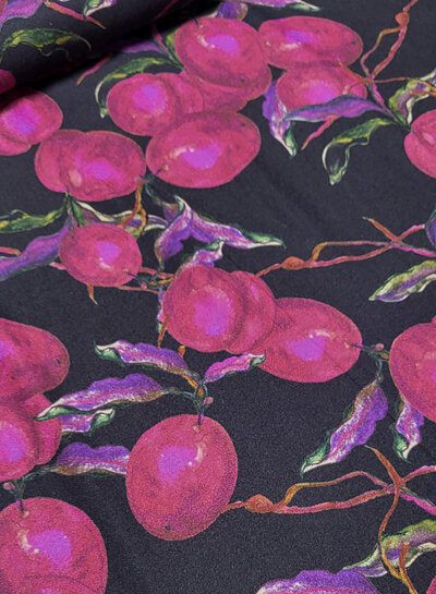 Marylene Madou mauve wine plum nights - viscose crepe