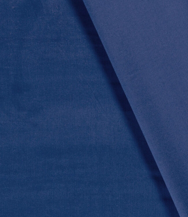 kobaltblauw needle ribfluweel - fijne corduroy