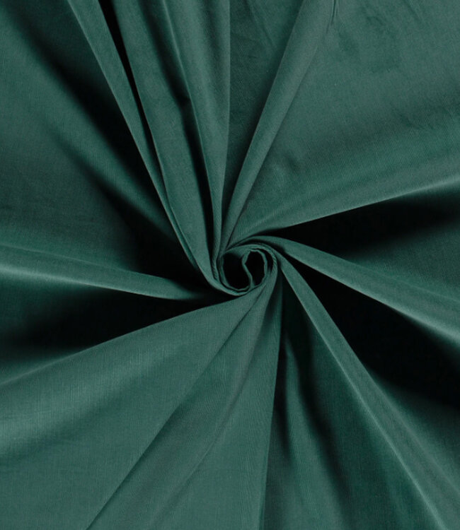 mallard groen needle ribfluweel - fijne corduroy