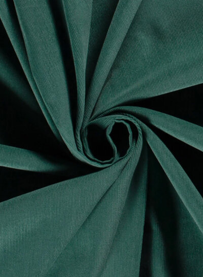 mallard groen needle ribfluweel - fijne corduroy