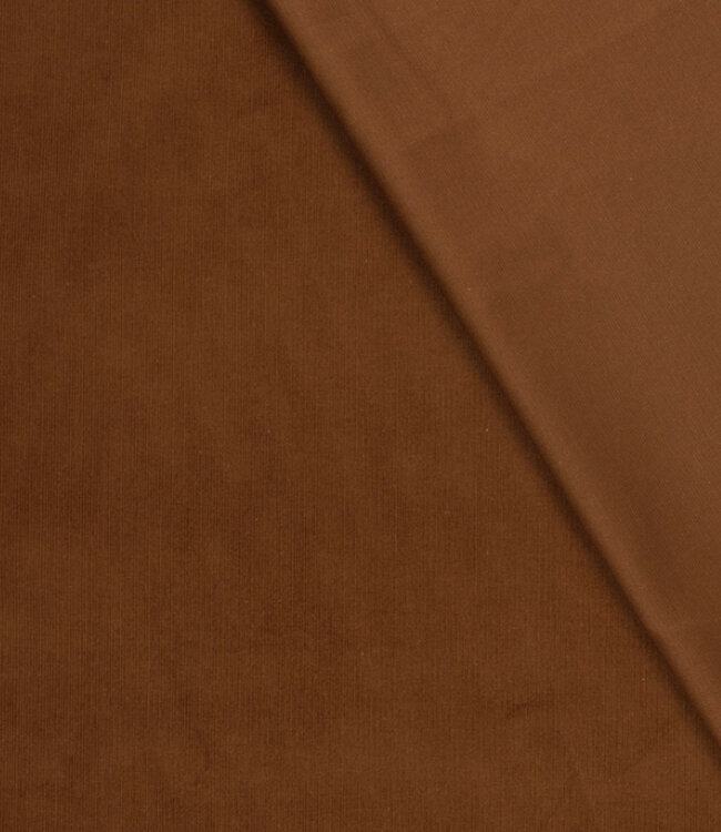 cognac - needle ribfluweel - fijne corduroy