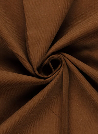 cognac - needle ribfluweel - fijne corduroy
