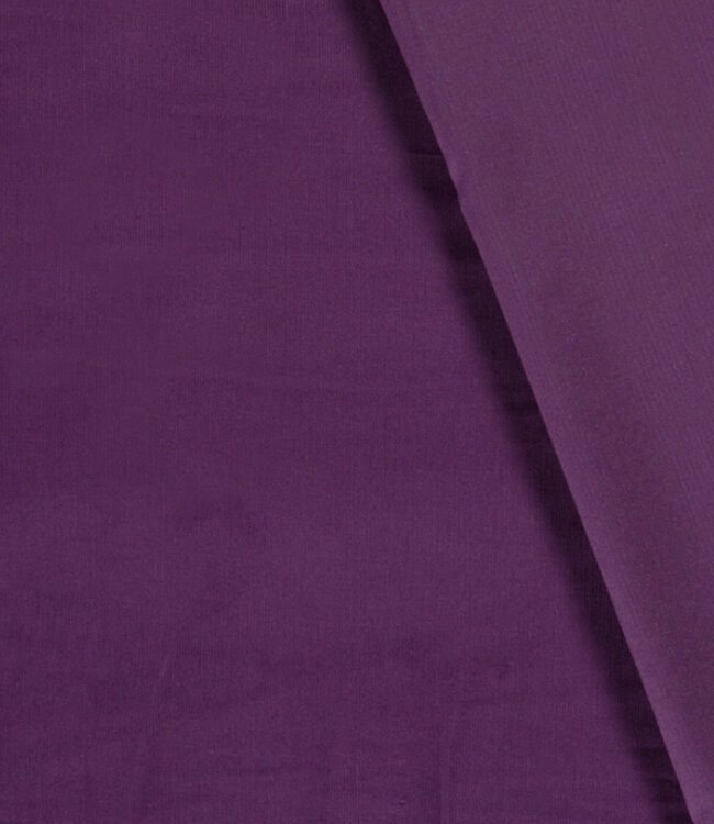 paars - needle ribfluweel - fijne corduroy