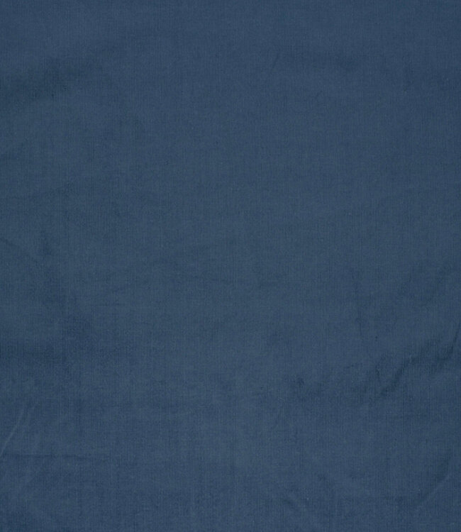 indigo blauw - needle ribfluweel - fijne corduroy