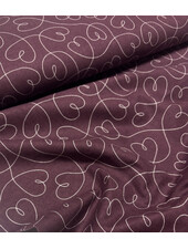 mauve wine hearts - flannel