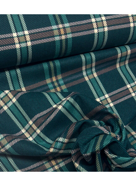 petrol grote ruiten - flanel