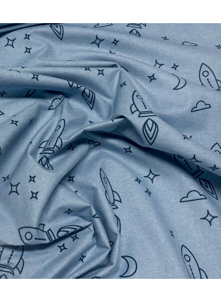 baby blue rockets - flannel