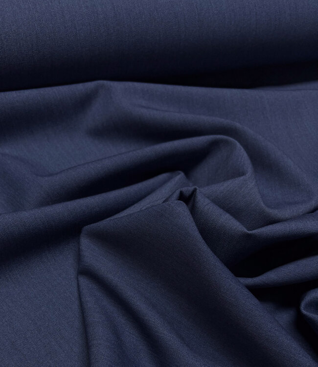 prachtig blauw soepelvallende gabardine