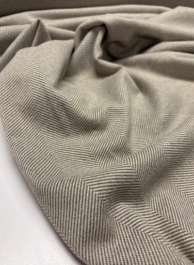 beige herringbone - wool touch jacquard - zachte kwaliteit, perfecte broekenstof