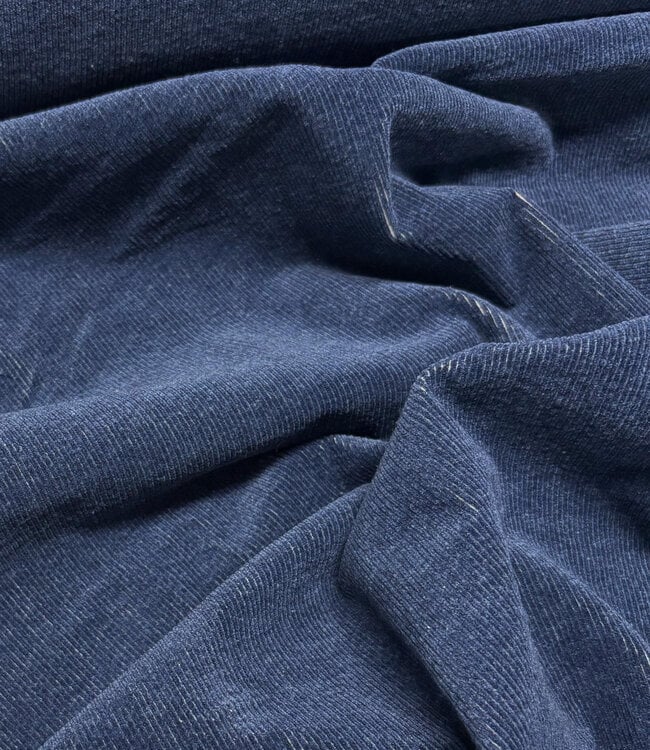 original blue indigo melee - washed corduroy - ribfluweel