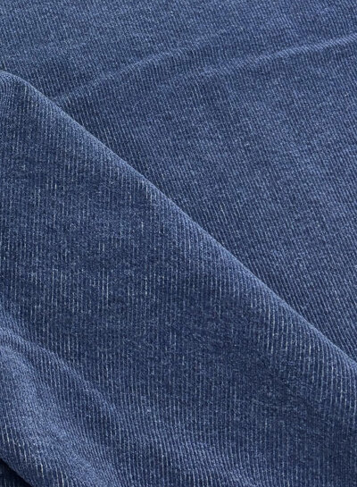 original blue indigo melee - washed corduroy - ribfluweel