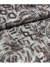 brown/beige jungle - woven leopard motif - viscose