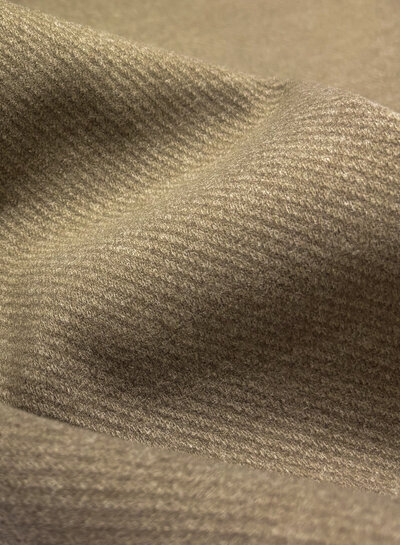 mushroom - cashmere touch coat fabric with twill structure