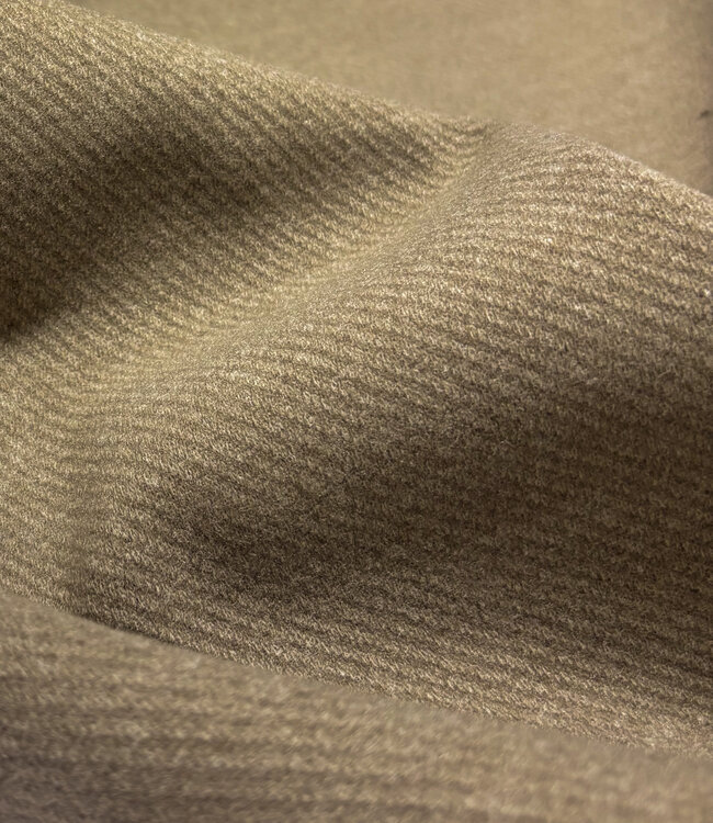 mushroom - cashmere touch mantelstof met keperstructuur