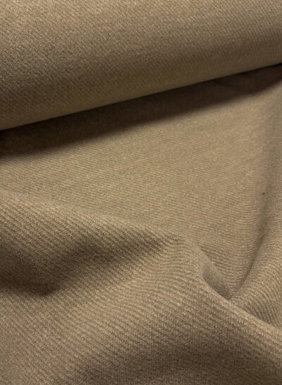 mushroom - cashmere touch mantelstof met keperstructuur