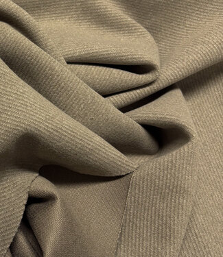 mushroom - cashmere touch coat fabric with twill structure