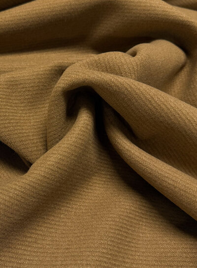 camel - cashmere touch coat fabric with twill structure - beautifully soft quality