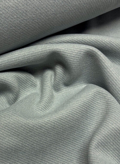 winter sky blue - cashmere touch coat fabric with twill structure