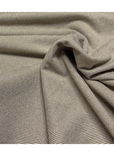 beige herringbone - wool touch jacquard - soft quality, perfect trouser fabric