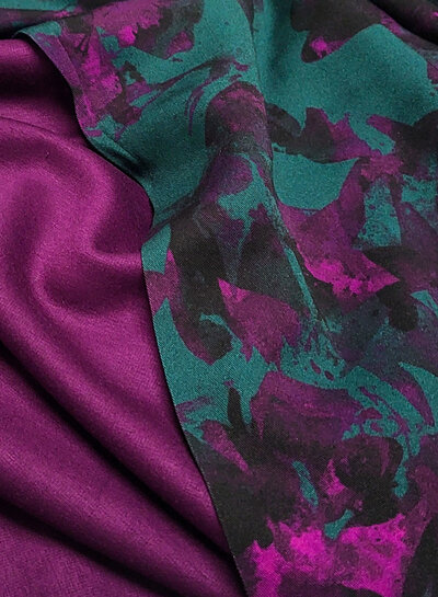 Shrubbery by Thorsten Berger - Viscose green and purple