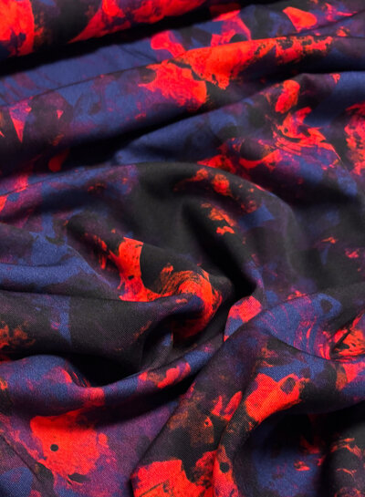 Swafing Shrubbery by Thorsten Berger - viscose red and blue