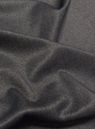 antraciet twill stripes -  geweven bamboe - gerecycleerde, heel soepelvallende stof en geen kreuk