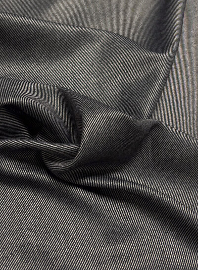 anthracite twill stripes - woven bamboo - recycled, very soft fabric and no wrinkles