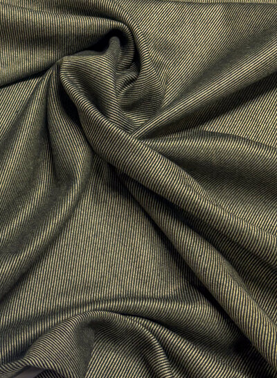 groen twill stripes -  geweven bamboe - gerecycleerde, heel soepelvallende stof en geen kreuk