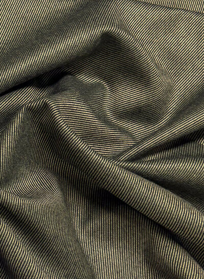 green twill stripes - woven bamboo - recycled, very soft fabric and no wrinkles