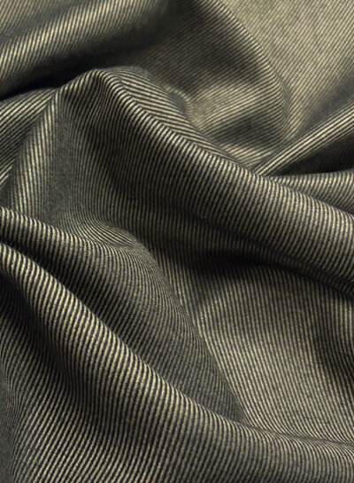 groen twill stripes -  geweven bamboe - gerecycleerde, heel soepelvallende stof en geen kreuk