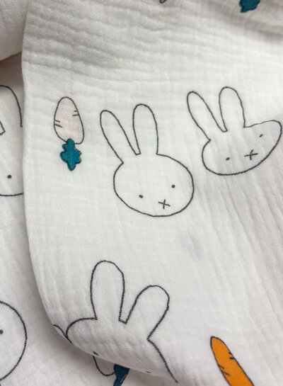 snoezig koNijntje- tetra/double gauze