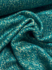 A la Ville petrol green and beige - beautiful woven coat fabric