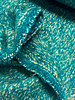 A la Ville petrol green and beige - beautiful woven coat fabric