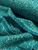 A la Ville petrol green and beige - beautiful woven coat fabric