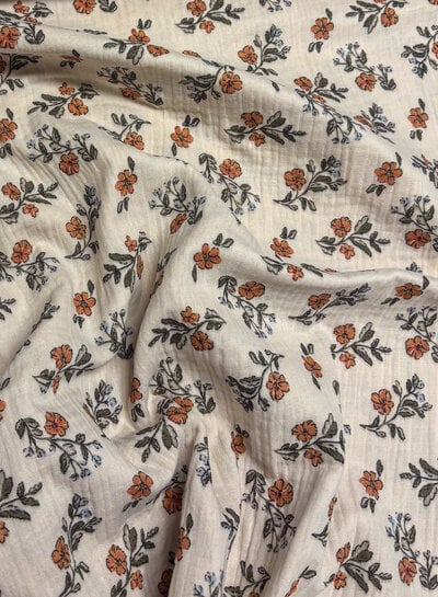 twigs and a flower - double gauze / tetra